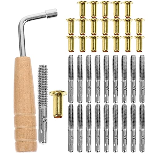 FOMIYES Lyre Harp Accessories Kit Tuning Pin Set Wrench Pin Nail Rivets for Lyre Harp Tuning and Repair