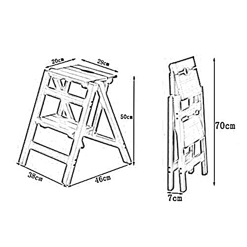 Tabouret multifonction LUNEZY portable et pliable à 2 marches pour un gain de place - 8