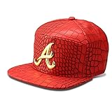 LEEYA NYU12 The New Crocodile Baseball caps A flat-brimmed hat hip-hop hat (Red)