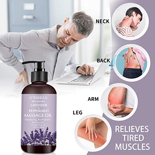 Massage Oil for Warming, Relaxing,Joint Pain Relief Sensual Body Oil 10.2 fl.oz