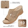 SHIBEVER Wedge Sandals for Women Dressy: Summer Slip On Womens - Slide Comfortable Walking Platform Sandals