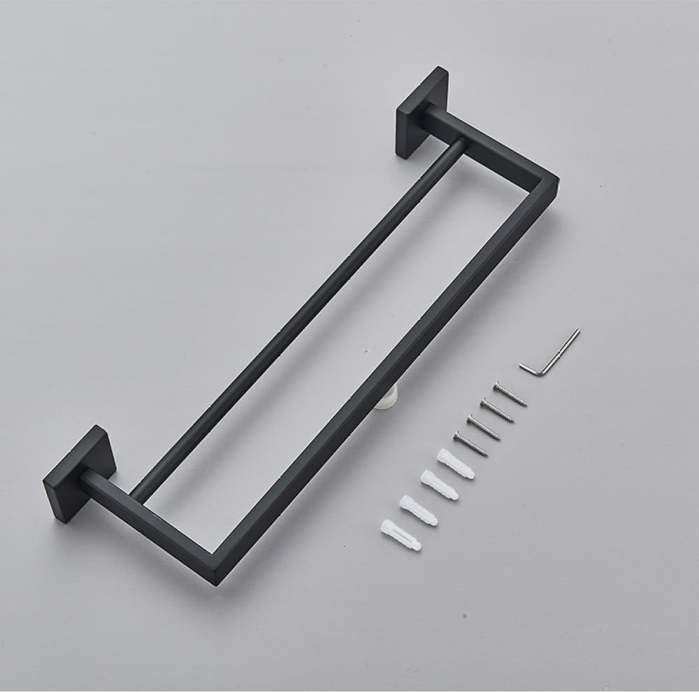 Matte Black Bathroom Hardware Set 304 Stainless Steel 60cm/40cm Bathrobe Rack Towel Rack 40cm Towel Bar Hanger Hook Paper Holder,Hook,One Size