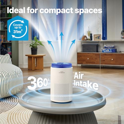 COWAY Air Purifier for Home Bedroom, Auto HEPA Air Purifiers for Small Space, Quiet 18.4 dB, CADR 120.1 m³/h, Smart Auto Mode for Dust, Smoke, Pets, AIRMEGA 50