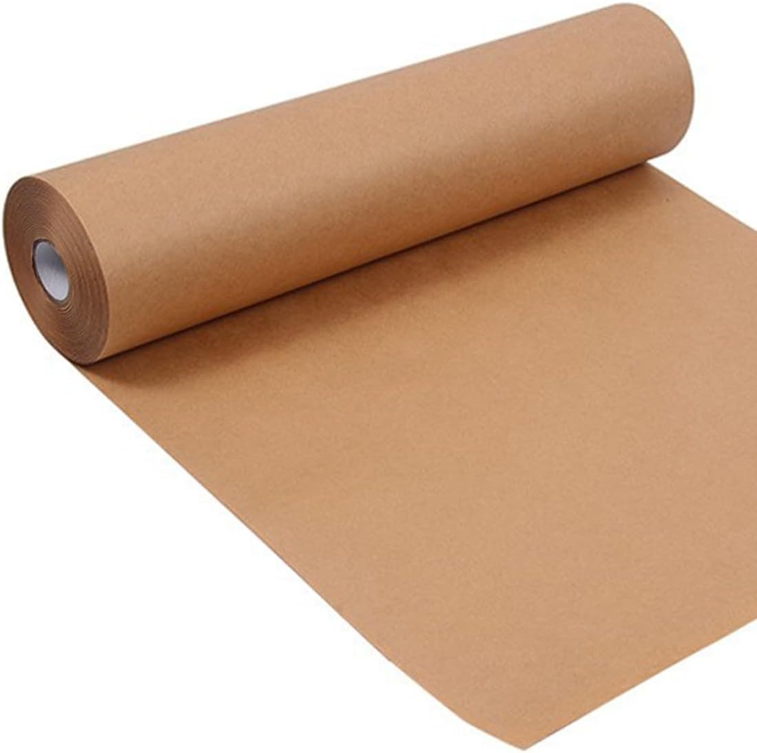 SMART&CASUAL 17.8"×1,800"(150') Brown Kraft Wrapping Paper for Craft Gift Bulletin Board Banner Bouquet Flower Table Covering Packing Shipping Moving 70GSM 50LB