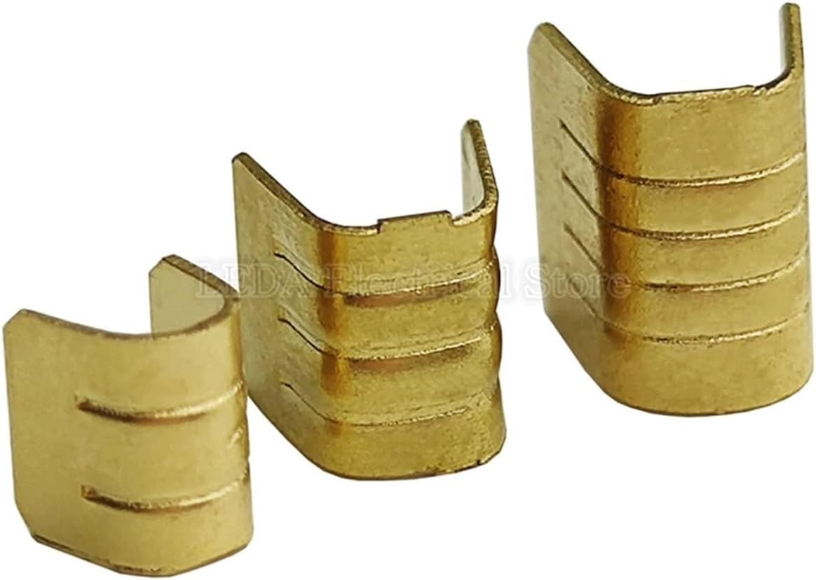 400 pieces DJ454 DJ453 U-shaped copper wire crimp terminal cold press connector lug butt wire connector (Color : Box DJ453 Gold)