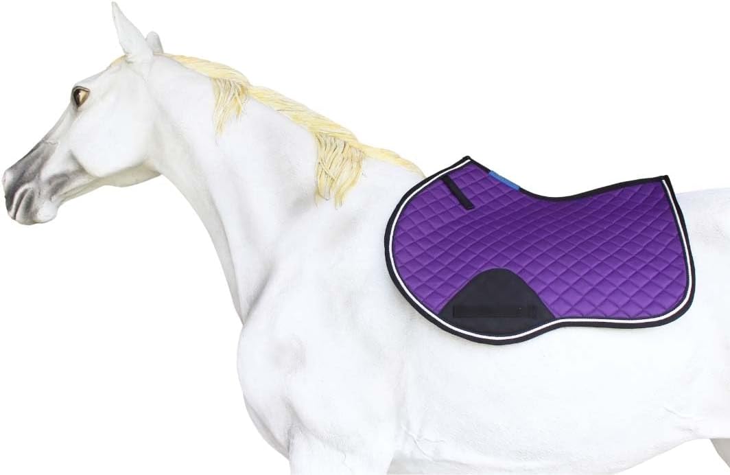 CHALLENGER Horse Contoured English Quilted Lightweight Jumping Saddle Pad Purple 72TS37PR