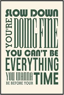 Jefuzh Green Daily Reminder Positive Affirmations Wall Decor Posters for Room Aesthetic Disco Pop 70s Music Vienna Lyrics Canvas What's The Best That Could Happen Classroom Posters Unframed 8x12 in