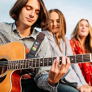 PIQIUQIU Sangle de Guitare Réglable en Coton Guitare Électrique Bandoulière Courroie de Guitare Confortable avec 3 Porte… - Les Beatles, Paul McCartney, John Lennon, RIngo Starr, George Harrison PIQIUQIU Sangle de Guitare Réglable en Coton Guitare Électrique Bandoulière Courroie de Guitare Confortable avec 3 Porte… – Image 2