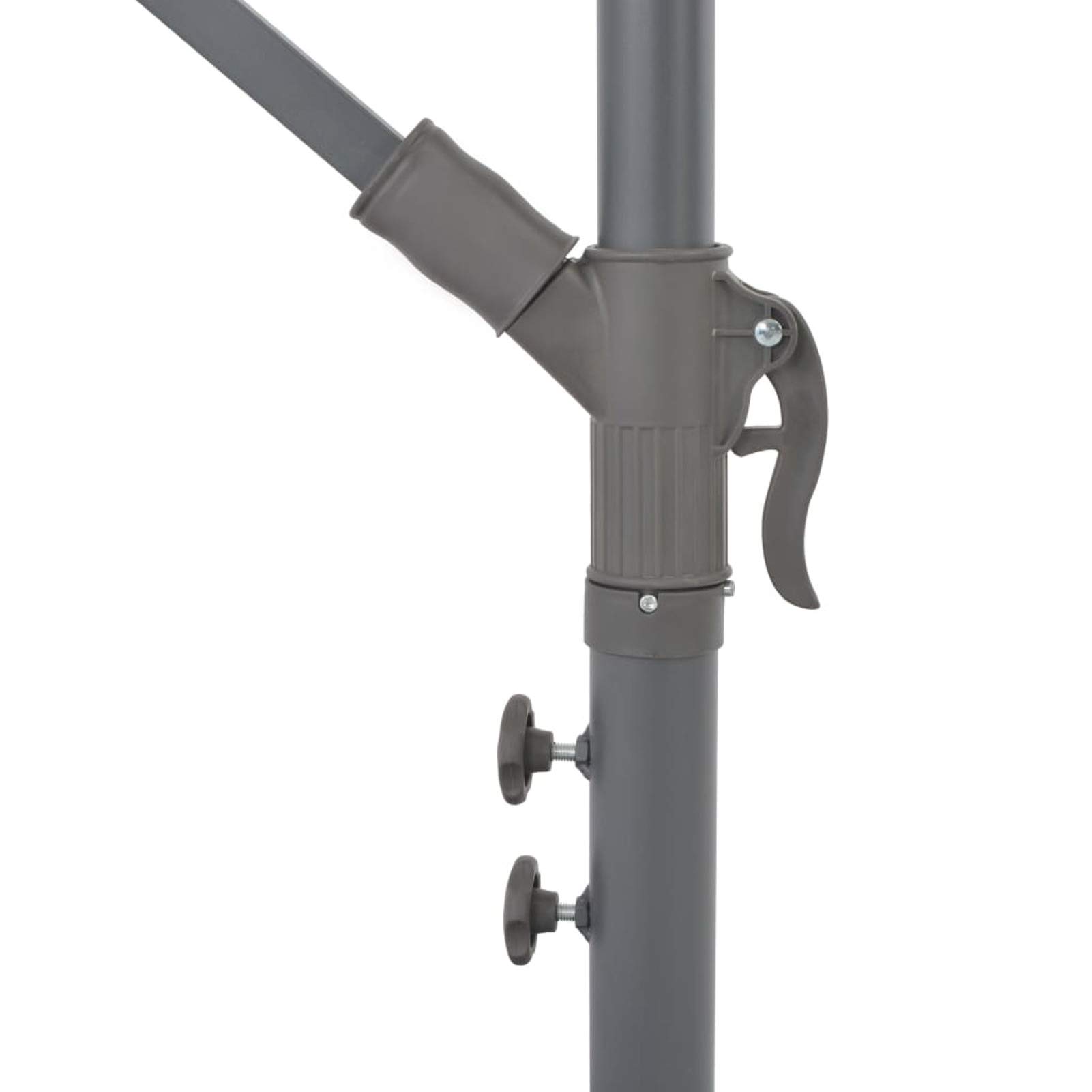 Homgoday Sombrilla jardín voladiza con Palo de Aluminio Terracota 300 cm Sombrilla de Jardín,Protección UV Sombrilla Jardín Grande Orientable Jardín Parasol