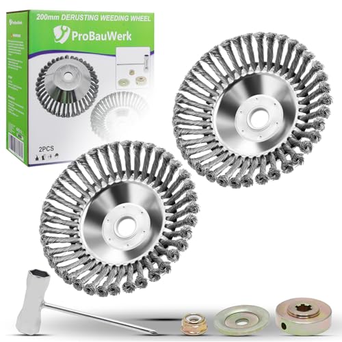 CCLIFE Unkrautbürste Freischneider 2er Set, Wildkrautbürste...