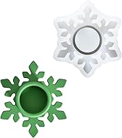 Vista 9 de BOOWAN NICOLE Copo de nieve candelita candelabros moldes de hormigón Candelabro de cemento molde de silicona para decoración casera (SH0963)