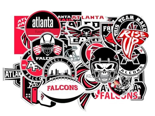25PCS Atlanta Stickers Pack Falcon — Georgia Football and Rugby Decals for Water Bottle, Laptop, Car, Helmet, Scrapbook — Waterproof Vinyl Atlanta Gifts for Kids Teens Adults Fans — Football Stickers
