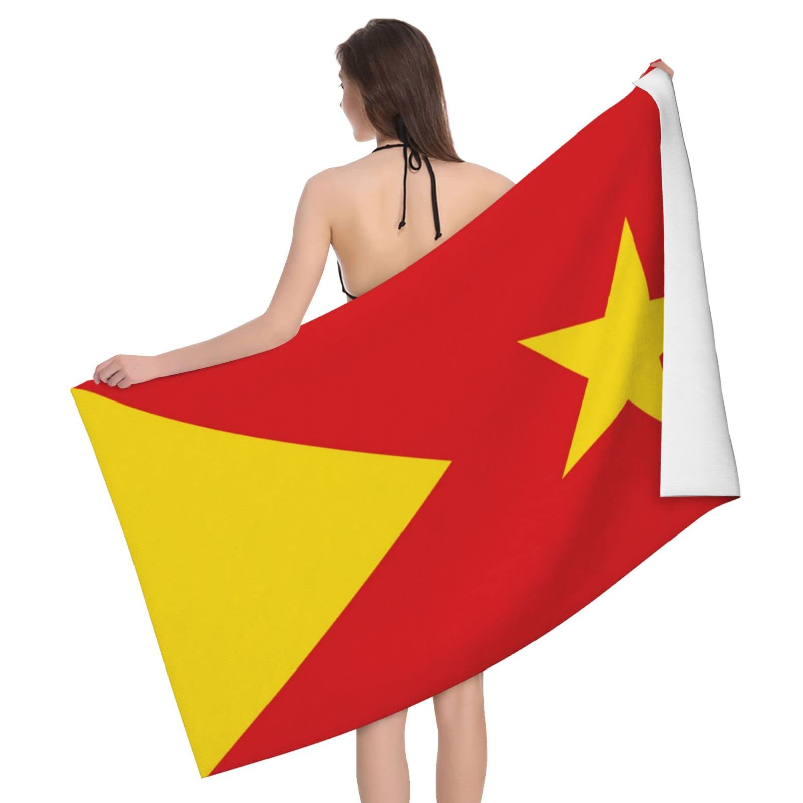 Lsjuee Flag of Tigray Bath Towel Absorb Water Quick Dry Bath Towel, for Beach, Swimming Pool, Camping