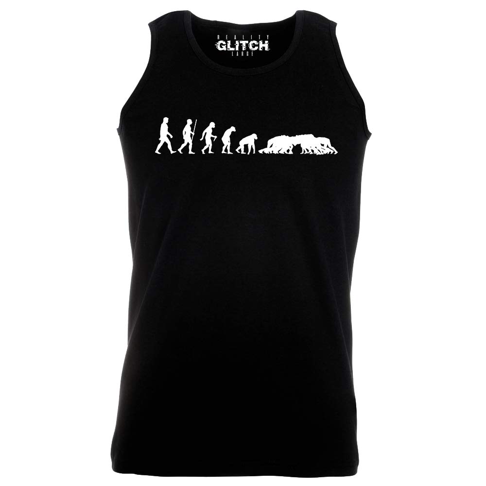 Reality Glitch Men's Black Evolution Of Rugby Vest