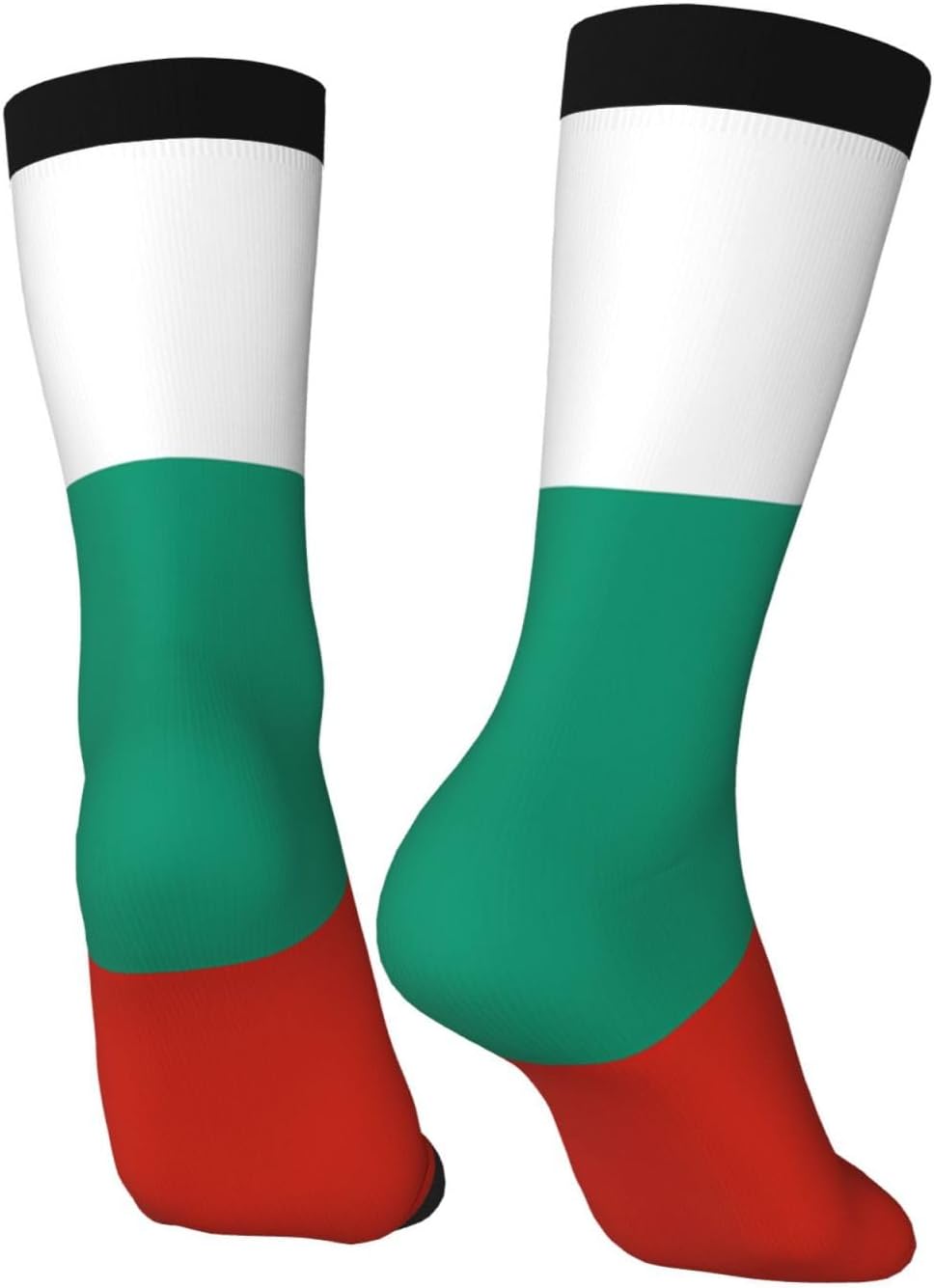 Bulgarian Flag Unisex Crew Work Cushion Socks Long Athletic Running Socks Workout Breathable Socks