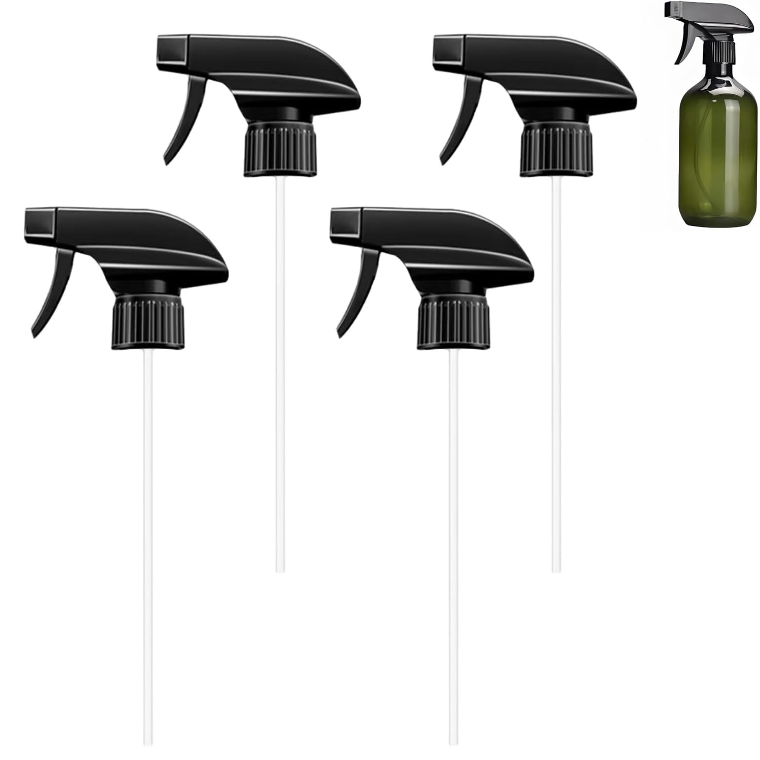 Têtes de Pulvérisation de Rechange Universelles,4 Pièces Buses pour Pulvérisateur à Gâchette,Pulvérisation Antibactérienne,Adaptables aux Bouteilles Usage Jardin,Nettoyage,Cuisine