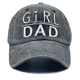 NVJUI JUFOPL Men's Embroidered Girl Dad Hat, Distressed Washed Adjustable Daddy Baseball Cap Black