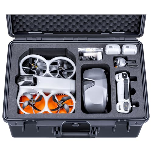 The Ultimate Lykus Titan AT310 Waterproof Hard Case for DJI Avata 360 RC2/RC-N3/FPV RC 3 Goggles N3/3 RC Motion 3 Support up to 6 batteries and accessories in the Motion Fly More Combo [CASE ONLY]