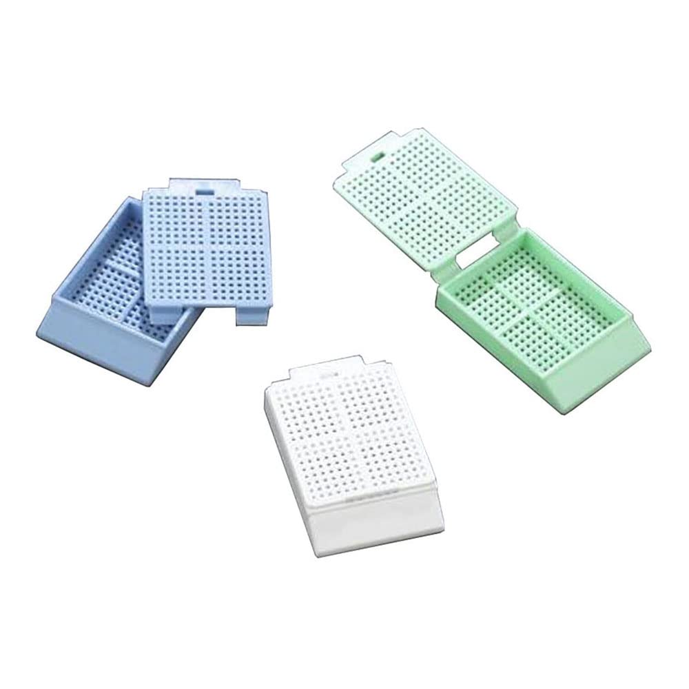 Globe Scientific 1091N Biopsy Embedding Cassette with Attached Lid, 30° Writing Area, Bulk, Orange, Pack of 1000