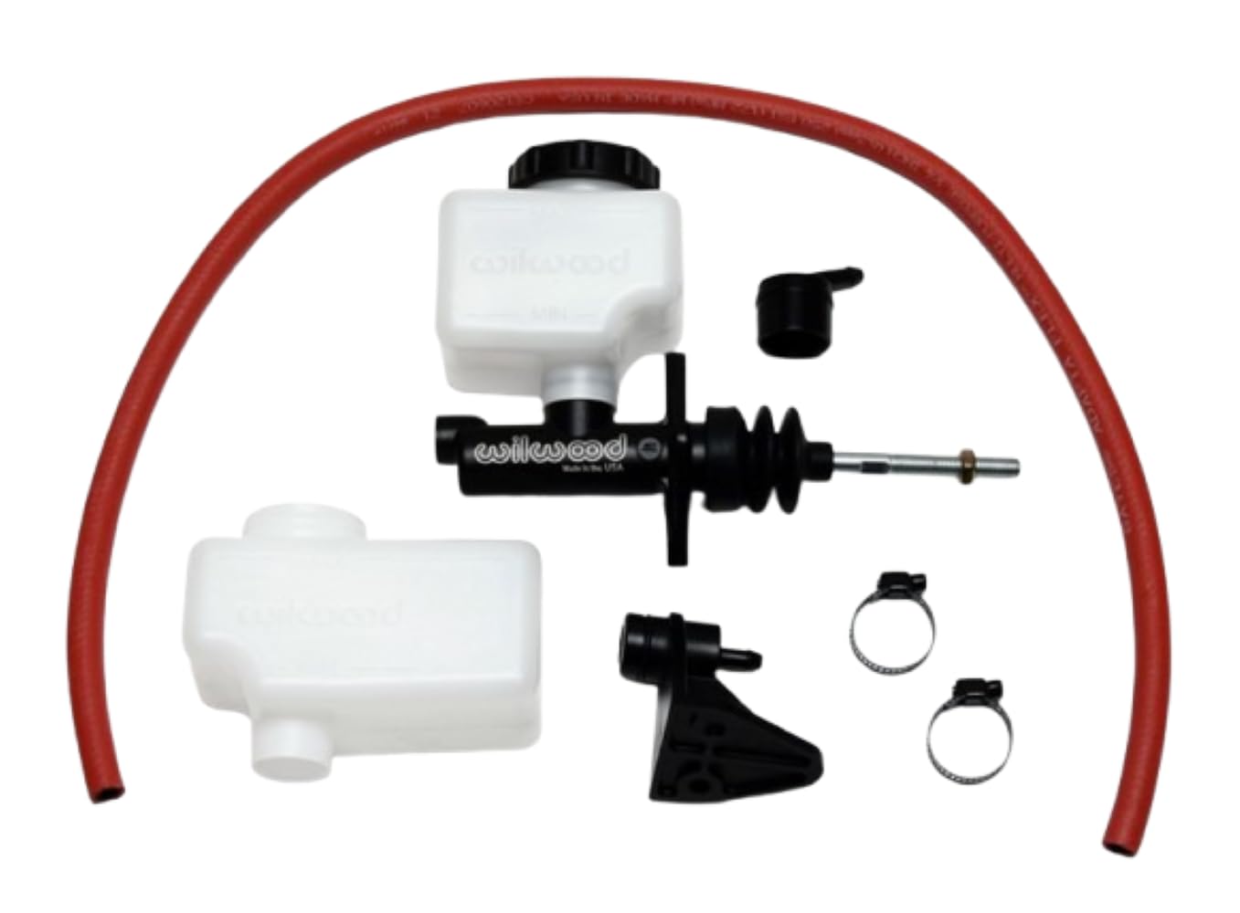 Master Cylinder, Compact, 0.75 in Bore, 1.120 in Stroke, Direct or Remote Reservoir, Aluminum, Black Paint, Kit