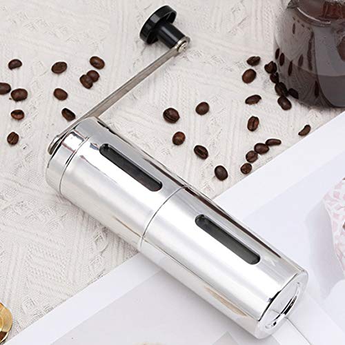 Koffie Grinder Handmatige Koffie Molen Mini Hand Koffie Molen Draagbare Thuis Keuken Reizen Hand Koffie Bonen Grinder/Zilver - Image 8