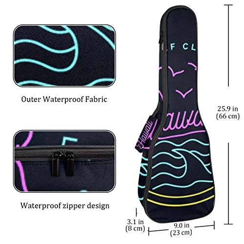 Sac pour ukulélé Surf Club Hawaï Housse de transport imperméable Oxford 10 mm d’épaisseur rembourrée pour ukulélé - Les Beatles, Paul McCartney, John Lennon, RIngo Starr, George Harrison Sac pour ukulélé Surf Club Hawaï Housse de transport imperméable Oxford 10 mm d'épaisseur rembourrée pour ukulélé – Image 5