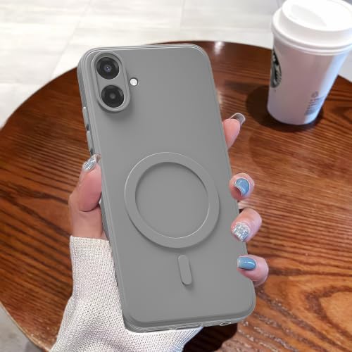 Image of Outlouders Back Cover for Samsung Galaxy M07 | F07 | A07 5G | Soft Matte Silicone | Magnetic-Safe Logo Design (Magnetic-Safe Not Compatible) | Shockproof Protection Bumper Case (Grey)