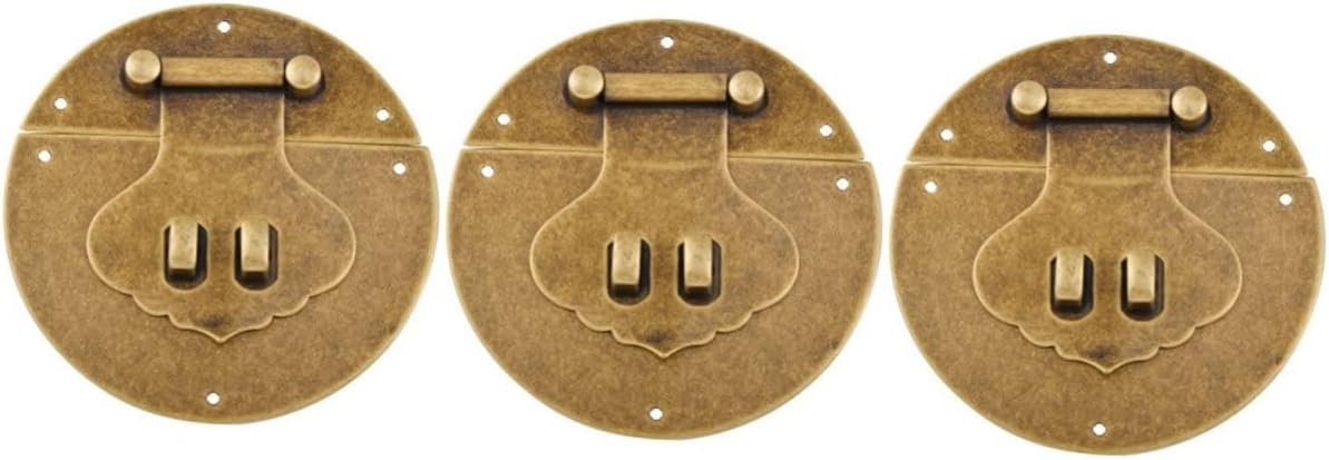 Embossing Hasp Latch Lock,Box Hinges ,Decorative Wood Jewelry Retro Hasps，Box Lock Figet Box Brass Decor Padlocks Antique Box Antique Hook Hasp Decorative Latches for Boxes Jewelry Box Hardwares Antiq