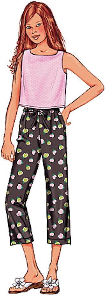 Butterick Patterns B3860 Girls'/Girls' Plus Top, Dress, Shorts & Pants, Size 7-8-10-12-14