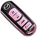COMPONALL for Mazda Key Fob Cover, Key Fob Case for Mazda 3 6 8 Miata MX-5 CX-3 CX-5 CX-7 CX-9 4-Buttons Premium Soft TPU Full Cover Protection Smart Remote Keyless Key Fob Shell, Rose Gold