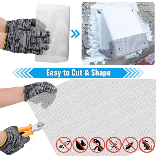 Valchoose 1 Piece Woven 304 Stainless Steel Mesh 14.6\" X11.4\" (372X292mm), Easy to Cut Metal Screen Mesh, Hard & Never Rust Wire Screen Mesh, Heat Resisting Used for Vent BBQ Filters Window DIY