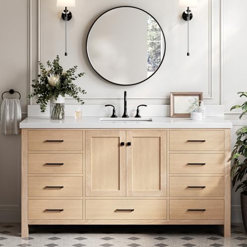 DKB Beckford 66-Inch Oak Vanity