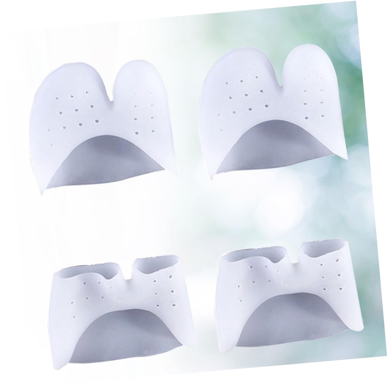 YARNOW 2pairs Toe Separators for Ballet Dancers Toe Protectors and Splints One White Closing White Opening Relief for Pain Fits Feet
