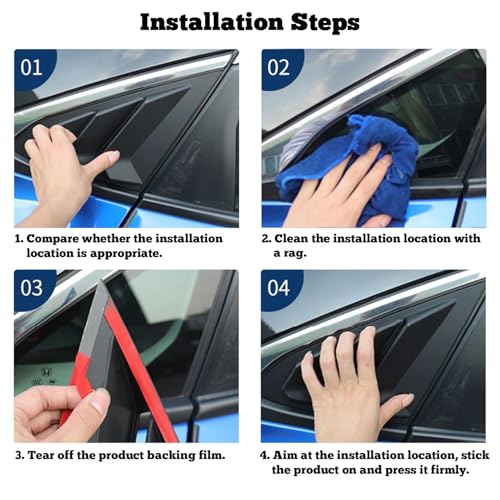 Image of Rear Side Window Louvers for Chevy Camaro 2016 2017 2018 2019 2020 2021 2022 2023 2024 Triangular Window Glass Blinds Air Vent Scoop Shades Cover Blinds Trim Sport Accessories ABS Carbon Fiber 2PCS
