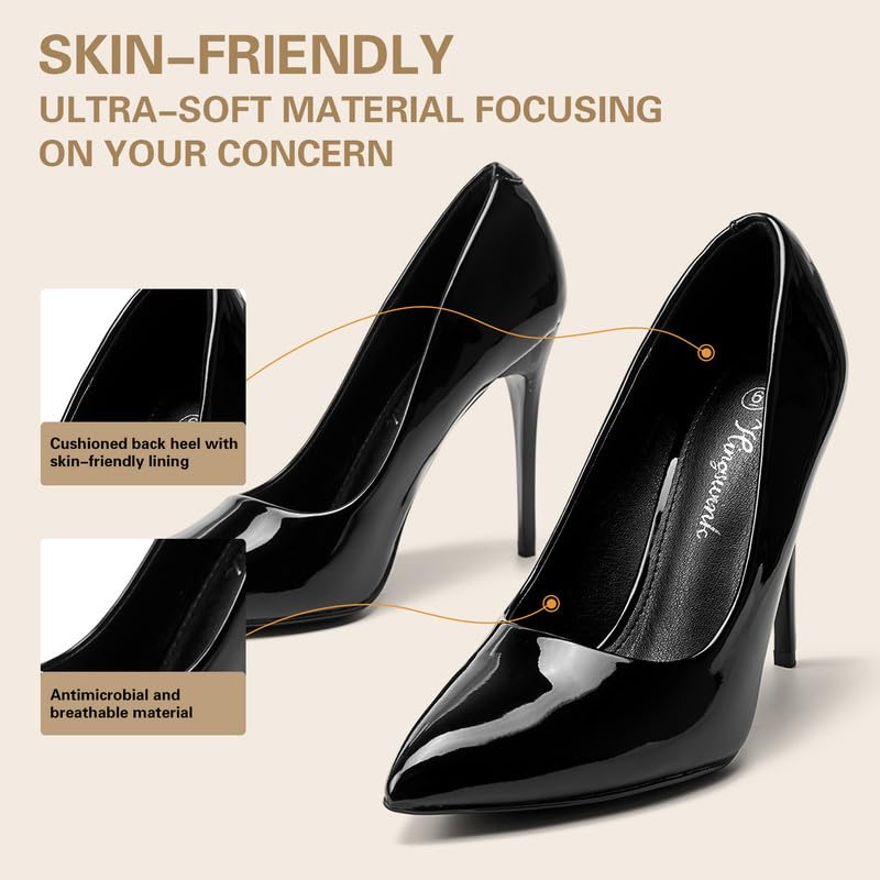 Image of Womens High Heels 4 Inch Closed Pointed Toe Pumps Stiletto Heels for Women Dress Sexy Wedding Pumps