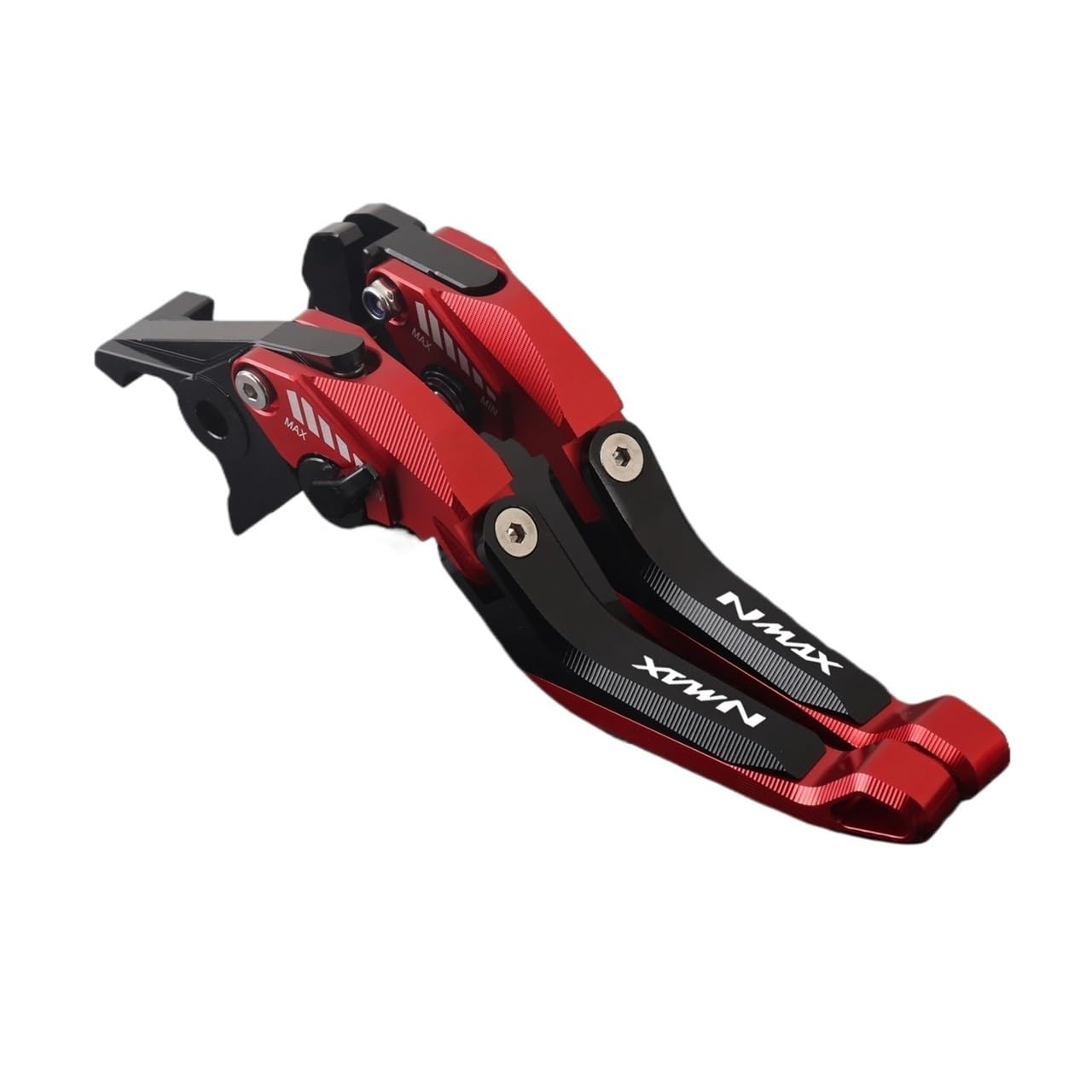 Djshuoy Red Handlebar Brake Lever For Nmax 160 155 125 2015 Present Motorcycle Accessorie Clutch Lever Brake Lever Set Adjustable Folding Handle Levers(Red)