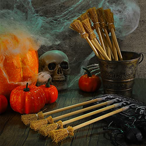 Clabby 36 piezas lápices escoba de bruja Halloween miniatura 3