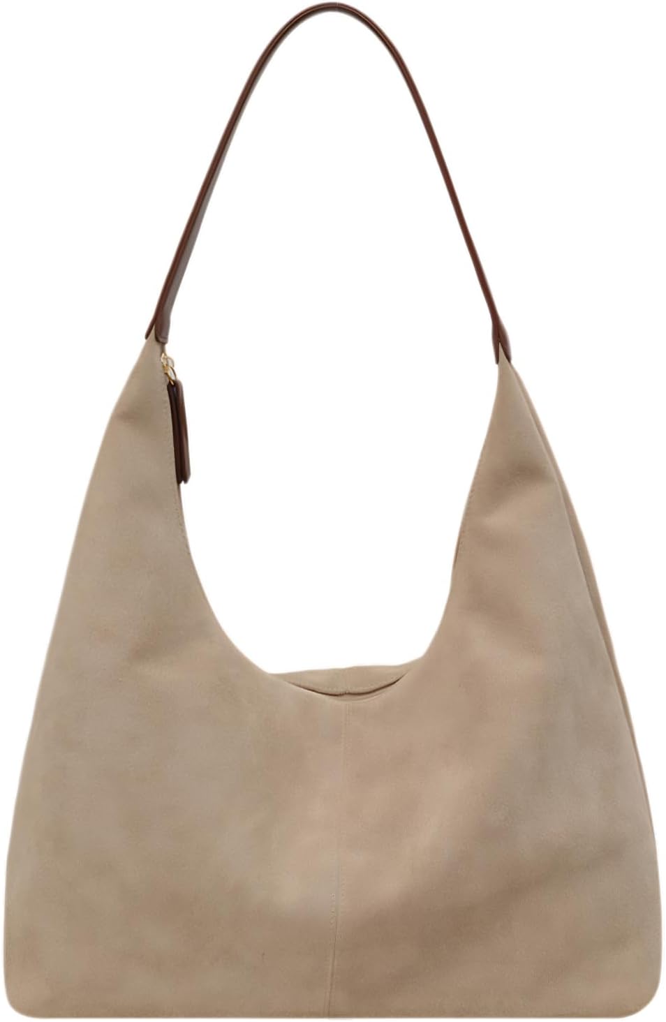 Slouchy Suede Shoulder Bag for Women Suede Purse Tote Bags Hobo Handbag Underarm Bag for Work Travel Winter Fall