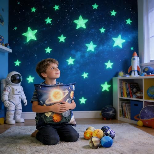 Coussin spatial en peluche douce, cadeau système solaire - 3