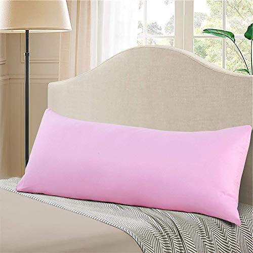 Image of Cotton 300 TC Pillow Cover, Full, Pink, 2 Pieces