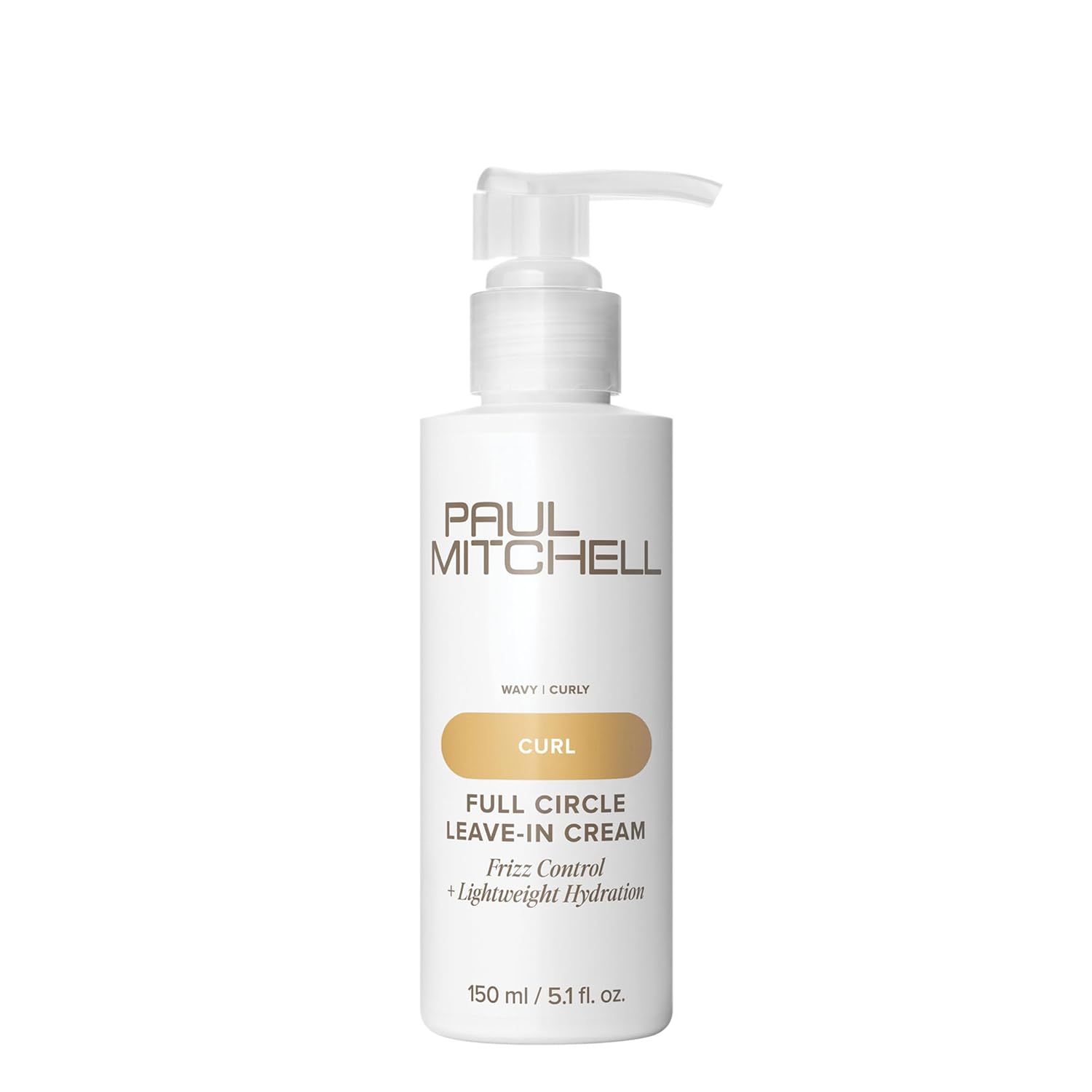 Paul Mitchell Full Circle Leave-In Cream, Frizz Control, Lightweight Hydration, For Curly + Wavy Hair, 5.1 fl. oz