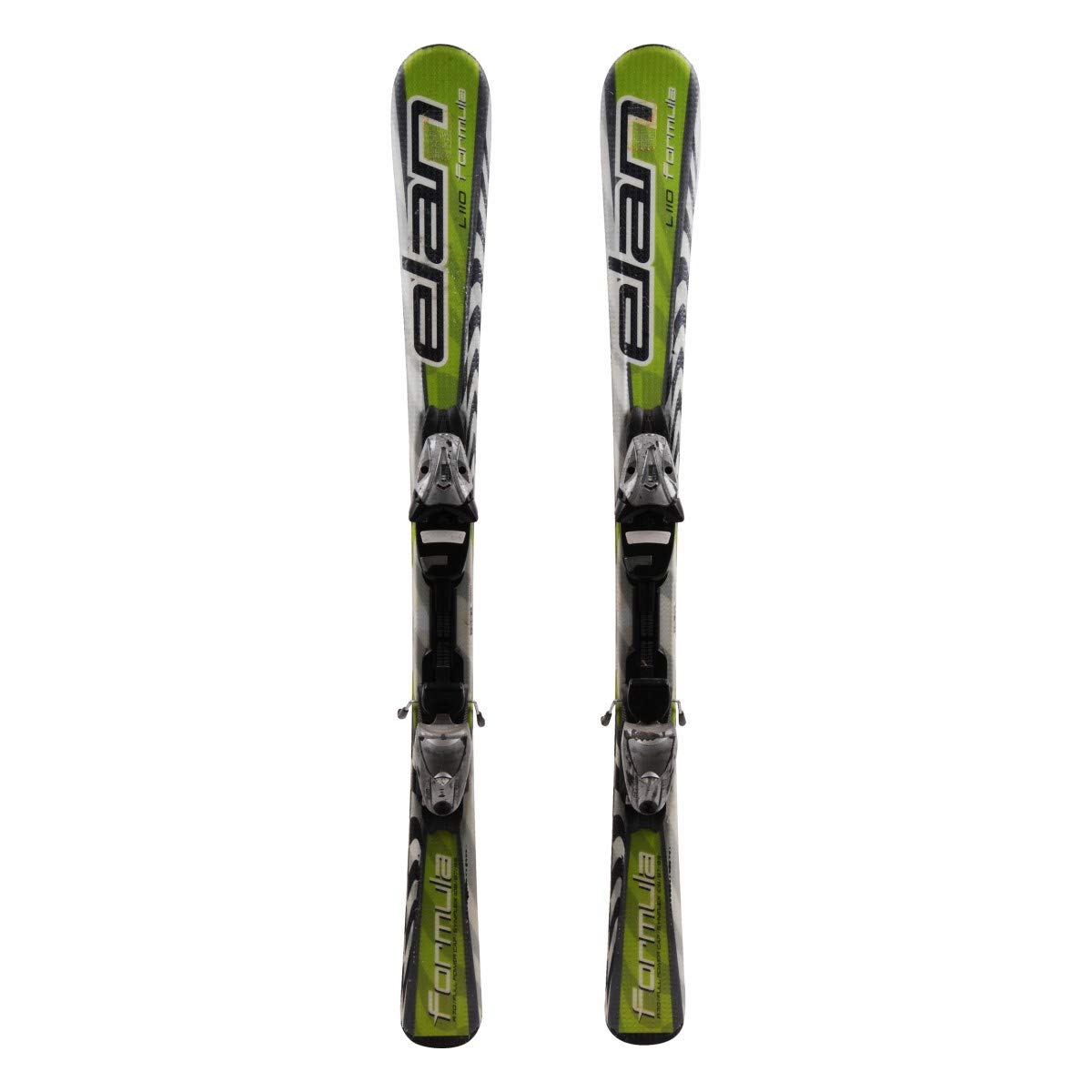 Skis Alpins Junior Elan Puzzle F.S. + Fixations - Occasion, Freestyle, 141-150 Cm, Gris