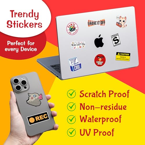 Image of CodersParadise -70 PCS Premium Vinyl Random Stickers Pack for Laptop, Water Bottle, Mobile, Bike, Scrapbook & Journal | Waterproof, Residue Free, Shiny Finish Decals for Kids, Teens & Adults