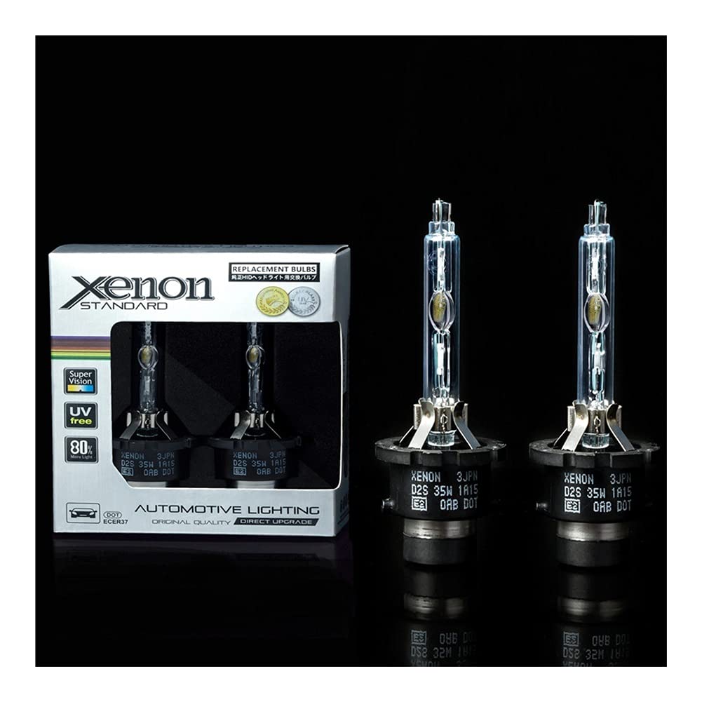 Żarówka ledowa Hid Xenon Reflektor Żarówka Wysoka Jasność Lampa Wymiana Obiektywu Projektor Xenon 12V 35W 4300K ​​5000K 6000K 8000K D2S D2R D2C D2 (Color : 5500K, Size : D2R)