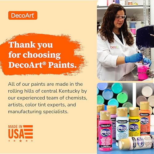 Image of DecoArt Americana Acrylic Paint Set - Starter Set, 24 Bottles (2 fl oz) - Art and Craft Acrylic Paints for Canvas, Wood, and More