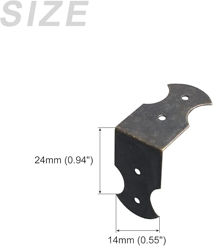 Miniatura 2 de METALLIXITY Protectores de esquina decorativos (0.945 in/0.94 pulgadas), 20 unidades, funda de metal de madera para muebles, mesa de madera, bronce