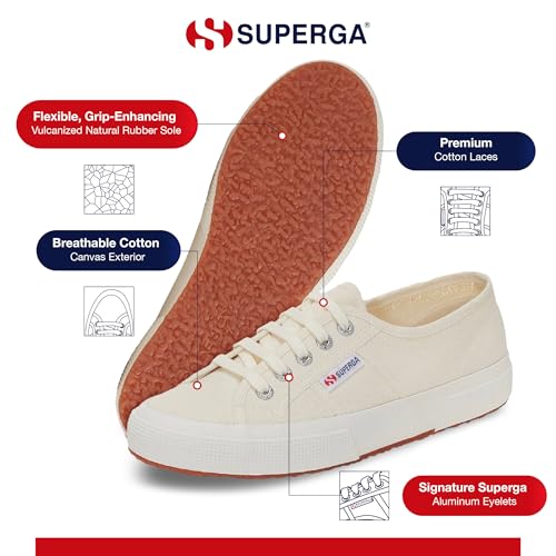 Image of Superga 2750 Cotu Classic Canvas Sneakers for Men & Women - Iconic Italian Men's and Women's Tennis Shoes with Breathable Upper, Non Slip Rubber Sole