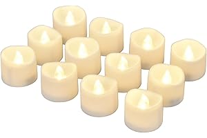 Flameless Tea Lights with Timer for Ambiance, Warm White Flickering Light