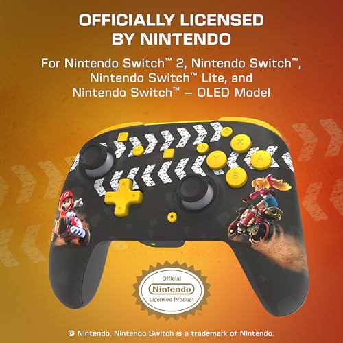 Image of Turtle Beach Rematch Wireless Gaming Controller: Mario Kart World, Switch 2 | Nintendo Switch OLED, TMR Thumbsticks, Rechargeable 40-Hr Battery, 2 Mappable Back Buttons, Motion Controls, Mario Kart World