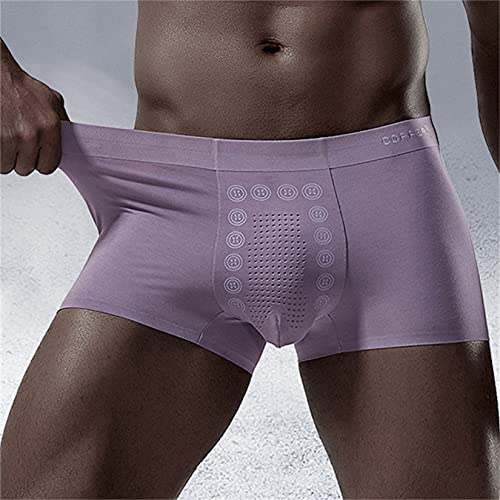 Andongnywell Mens Ice Silk Underwear Breathable Soft Thin Underwear for man Mesh Boxer Brief Quick-drying Cool 3 Pack2